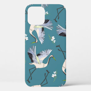 kraan, patroon, illustratiebloem Case-Mate iPhone case