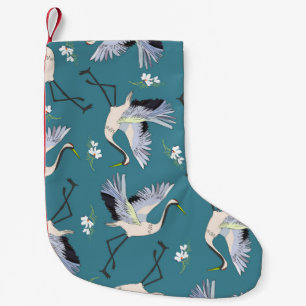 kraan, patroon, illustratiebloem kleine kerstsok
