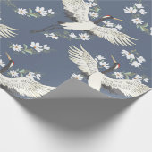 kraan, patroon, illustratievogel cadeaupapier (Hoek)