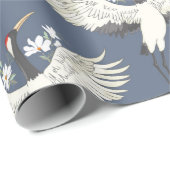 kraan, patroon, illustratievogel cadeaupapier (Rol Hoek)