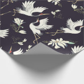 kraan, patroon,  illustratievogel cadeaupapier (Hoek)