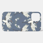 kraan, patroon, illustratievogel Case-Mate iPhone case (Achterkant (horizontaal))