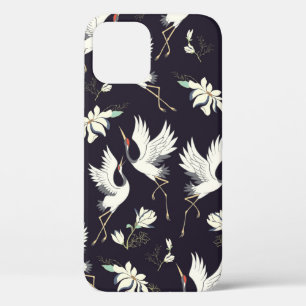 kraan, patroon, illustratievogel Case-Mate iPhone case