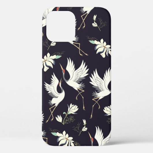 kraan, patroon,  illustratievogel Case-Mate iPhone case (Achterkant)