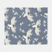 kraan, patroon, illustratievogel fleece deken (Voorkant (Horizontaal))