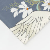 kraan, patroon, illustratievogel fleece deken (Hoek)
