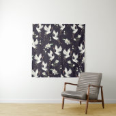 kraan, patroon, illustratievogel wandkleed (In situ)