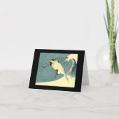 Kraan Vliegen In Een Wave Note Kaart (Voorkant)