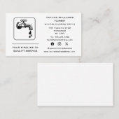 Kraan Waterdruppel Loodgieter Loodgieterswerk Soci Visitekaartje (Voorkant / Achterkant)