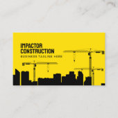 Kraan wolkenkrabbers Gebouwen Grafisch Silhouet Visitekaartje (Voorkant)