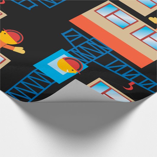 kraanbediener en bouwwerker cadeaupapier