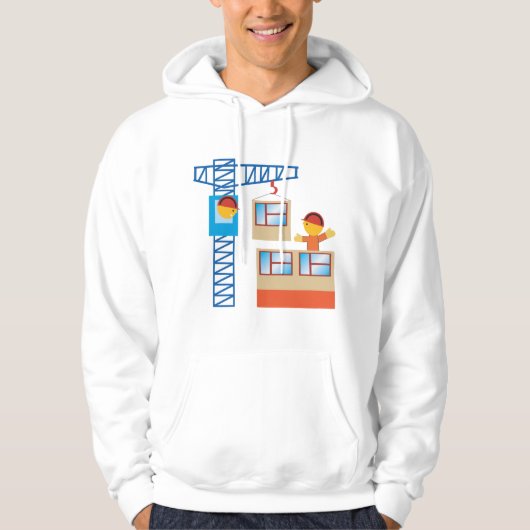 kraanbediener en bouwwerker hoodie (Voorkant)