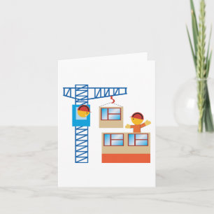 kraanbediener en bouwwerker kaart