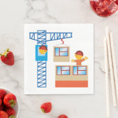 kraanbediener en bouwwerker servet (Insitu)