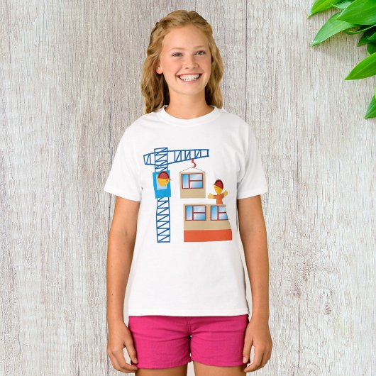 kraanbediener en bouwwerker t-shirt