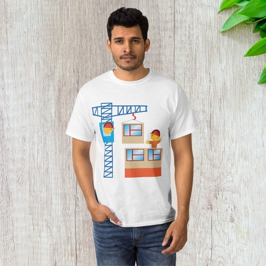 kraanbediener en bouwwerker t-shirt