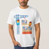 kraanbediener en bouwwerker t-shirt (Voorkant)
