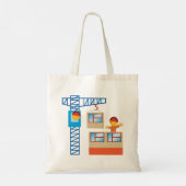 kraanbediener en bouwwerker tote bag (Achterkant)