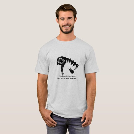 Kraanbeitsen - Mimbres Pottery Design T-shirt (Voorkant volledig)
