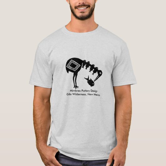 Kraanbeitsen - Mimbres Pottery Design T-shirt (Voorkant)