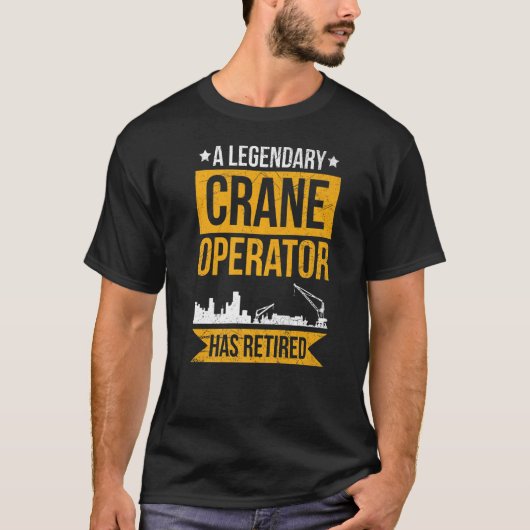 kraanbestuurder voor een kraanmachinist in ruste t-shirt (Voorkant)