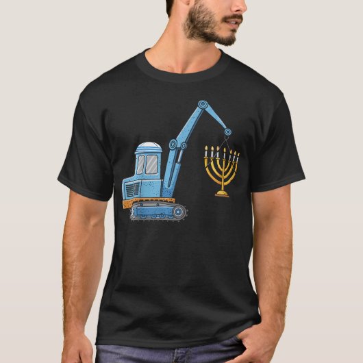 Kraanconstructie Chanukah T-shirt (Voorkant)