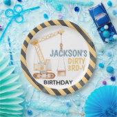 Kraanconstructie Dirty 3rdy Verjaardag Bord (Feest)