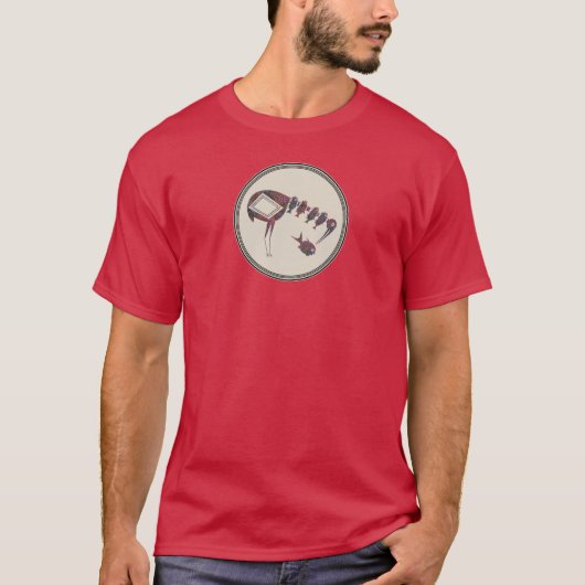 Kraanetende vis t-shirt (Voorkant)