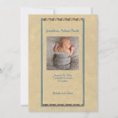  kraanfamilie Foto geboorteaankondiging Aankondiging (Achterkant)