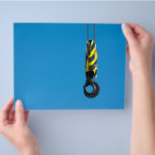 Kraanhaak met gele en zwarte strepen flyer (Hand)