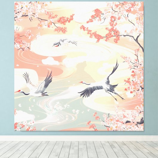 kraanland canvas afdruk (Insitu (Houten vloer))