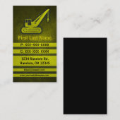 Kraanlift grunge aangepaste bouw kaarten visitekaartje (Voorkant / Achterkant)