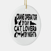 Kraanmachinist Cat Lover Keramisch Ornament (Rechts)