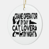 Kraanmachinist Cat Lover Keramisch Ornament (Links)