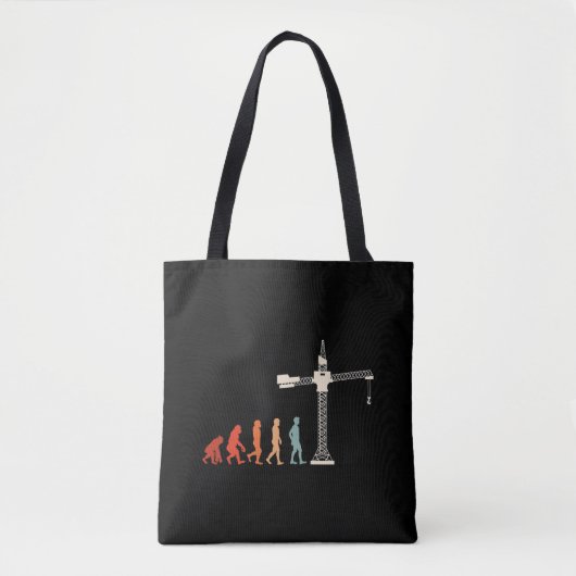 Kraanmachinist Kraan Evolution Construction Worker Tote Bag (Voorkant)