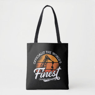Kraanmachinist officieel 's werelds beste kraan tote bag