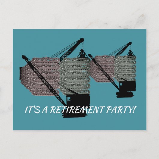 KRAANMACHINIST PENSIOENGERECHTIGDE BEDRIJFSINGENIE UITNODIGING BRIEFKAART (Voorkant)