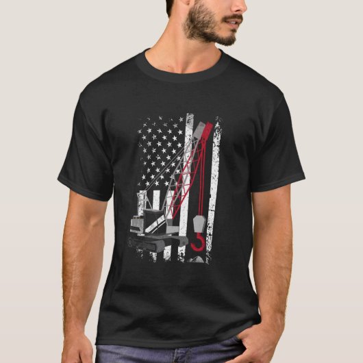 Kraanmachinist Zware Apparatuur Operator Bouw T-shirt (Voorkant)