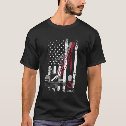 Kraanmachinist Zware Apparatuur Operator Bouw T-shirt (Voorkant)