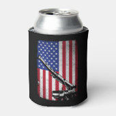 Kraanmachinist Zware machines Amerikaanse vlag Blikjeskoeler (Blikje Voorkant)