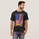 Kraanmachinist Zware machines Amerikaanse vlag T-shirt (Voorkant volledig)