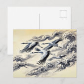 Kraanmigratie over bergen Chinese inktverf Briefkaart (Voorkant / Achterkant)