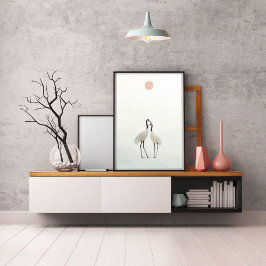 Kraanminimalistische esthetische witte beige A-2 Poster
