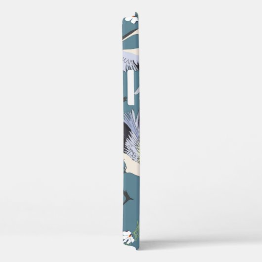 Kraanpatroon, illustratie vliegende vogel. Case-Mate iPhone case (Achterkant / Rechts)