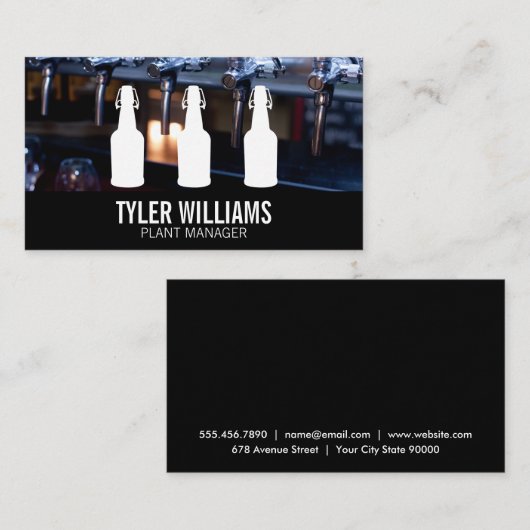 Kraantjes | Flessen Visitekaartje (Voorkant / Achterkant)