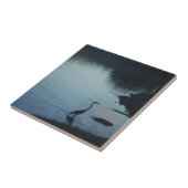 Kraanvogel bij het meer bij Sunset Tegeltje (Zijkant)