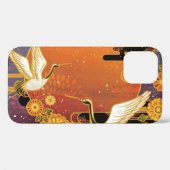 Kraanvogel Chrysanthemum Japans Patroon Case-Mate iPhone Case (Achterkant (horizontaal))