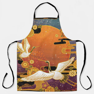 Kraanvogel Chrysanthemum Japans Patroon Schort
