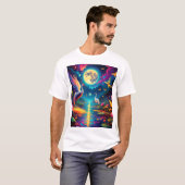 Kraanvogel en Libel Duet T-shirt (Voorkant volledig)