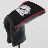 Kraanvogel en schildpad golfheadcover (3/4 voorkant)